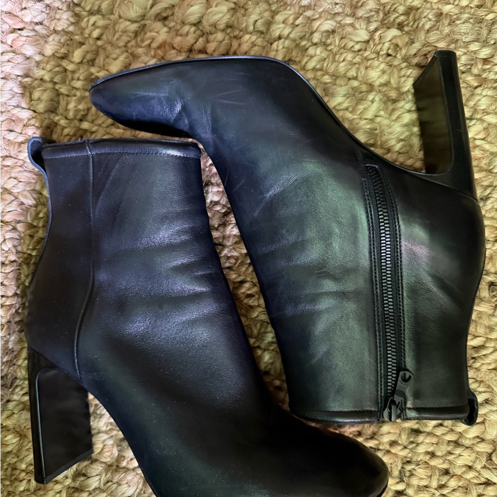 Rag & bone aja boots Black Leather Women’s Ankle Boots Classic Zip Style sz10(40 - Picture 2 of 7